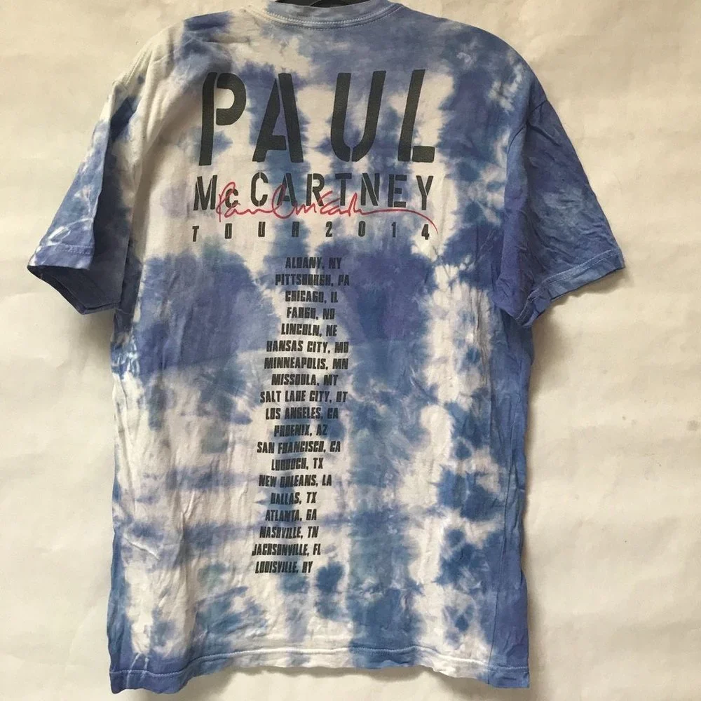 Paul McCartney Size Medium Soft Cotton Tee Shirt TShirt Tie Dyed 2014 Concert - Picture 4 of 5